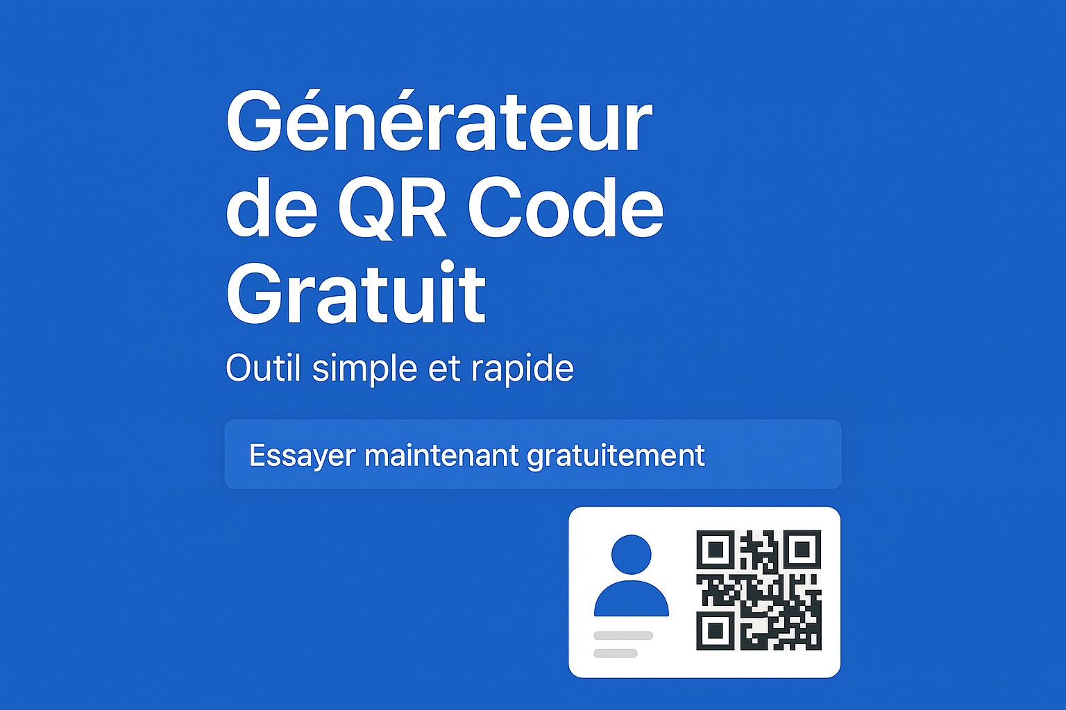 Générateur de QR Code Gratuit en Ligne – Simple et Rapide | GoQuickQR